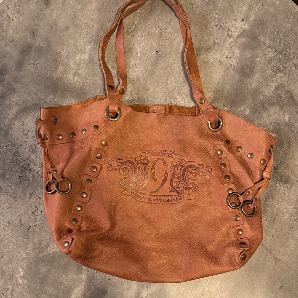 Nine West Tan Tote with Ring Accents
